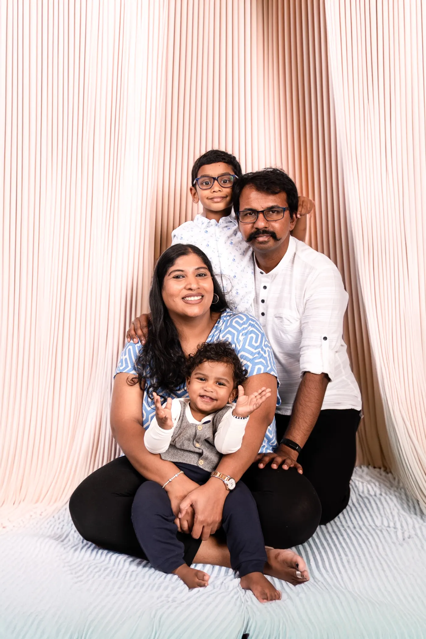 A family photographed in Berlin.