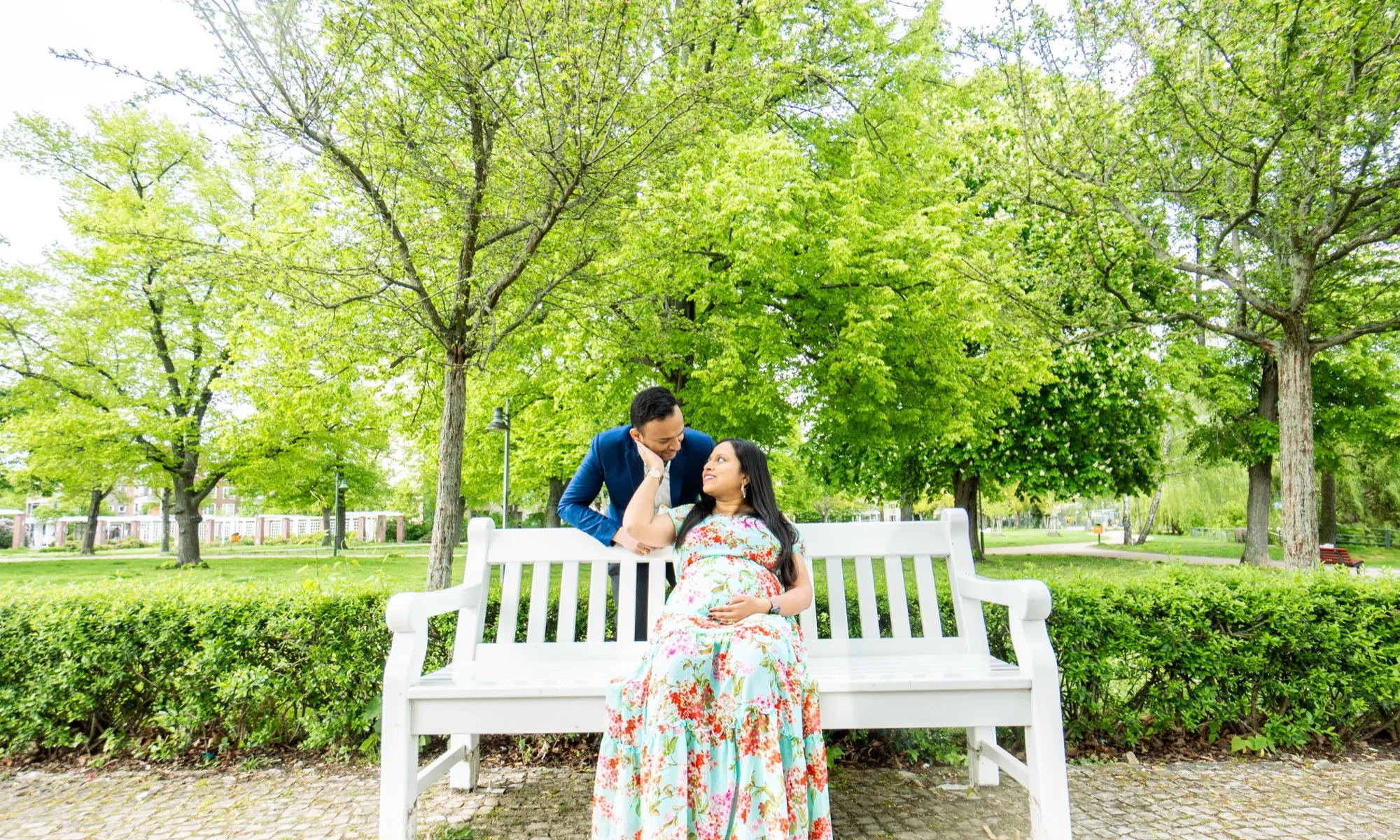 A maternity portrait photographed in Berlin.