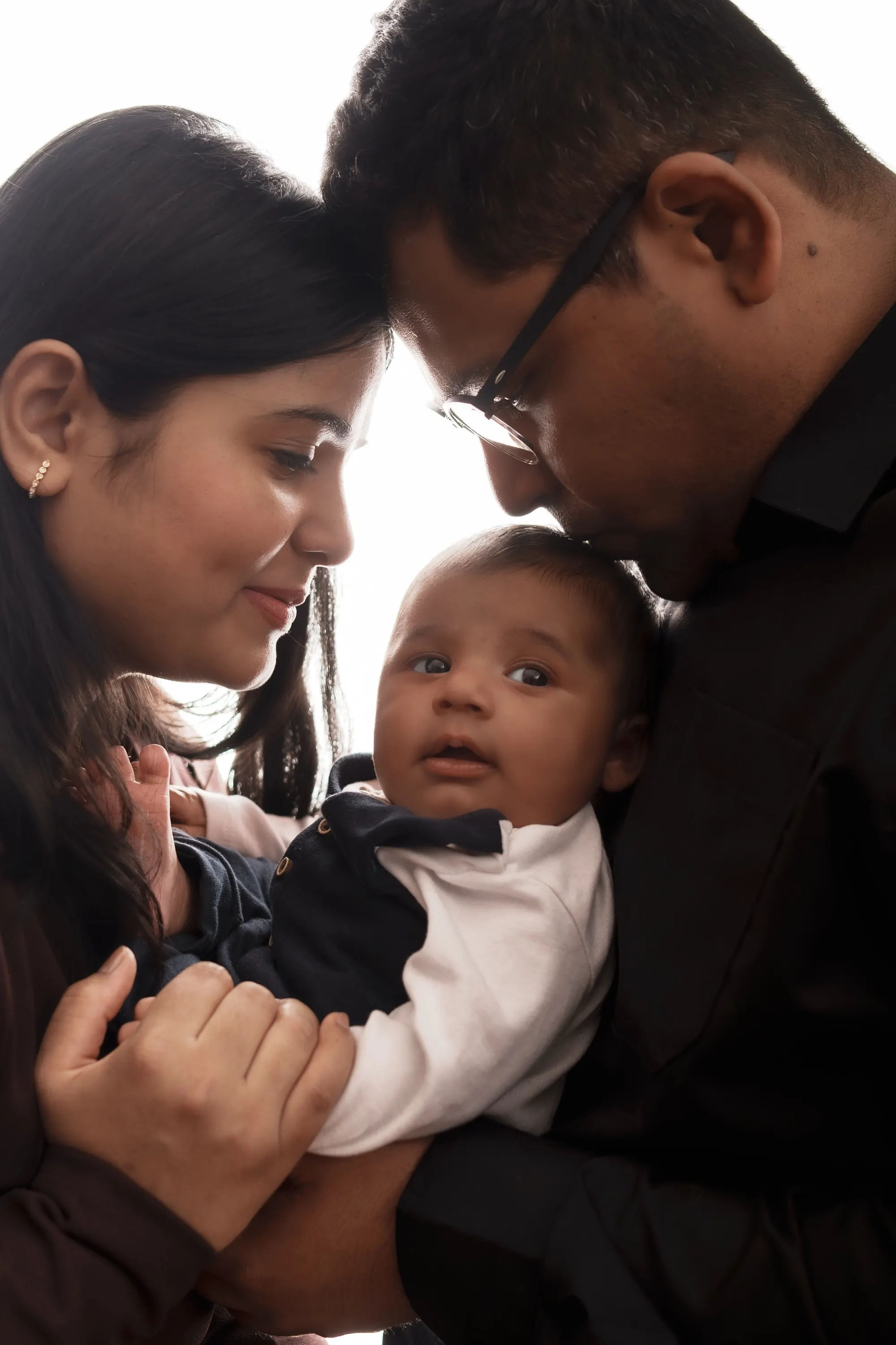A newborn photographed in our Berlin studio.